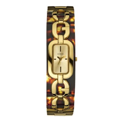 Guess Gold Plated & Tortoise Shell Bracelet Watch - Product number 9246312