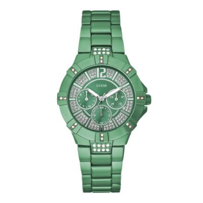Guess Ladies' Stone Set Green Bracelet Watch - Product number 9246592