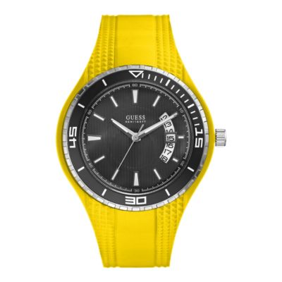 Guess Men's Yellow Strap Watch - Product number 9246606