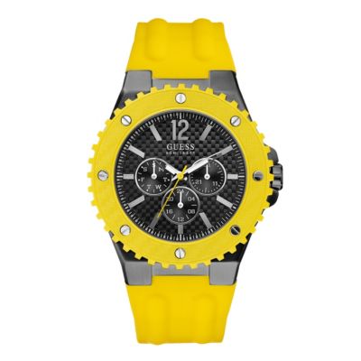 Guess Men's Yellow Strap Watch - Product number 9246622