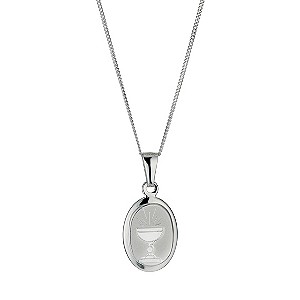 Confirmation Chalice Pendant & White Rosette