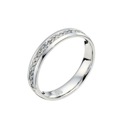 Platinum 1/4 carat diamond wedding ring - Product number 9251464