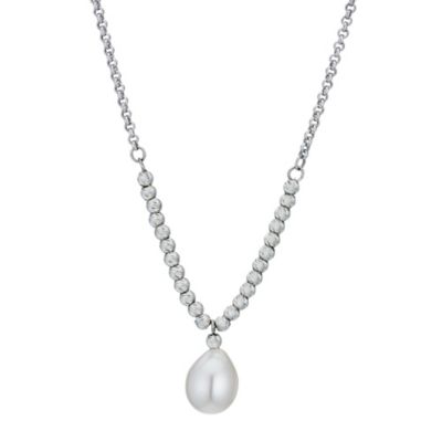 Silver & freshwater pearl necklace - Product number 9252738