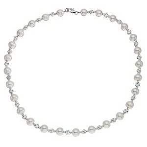 Silver & Cultured Freshwater Pearl NecklaceSilver & Cultured Freshwater Pearl Necklace