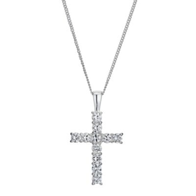 Silver claw set cubic zirconia pendant - Product number 9252894