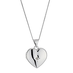 9ct White Gold Jubilee Heart Locket - Product number 9252975