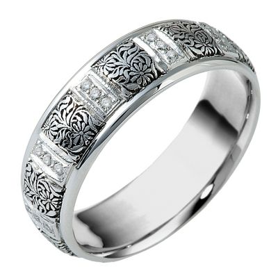 Venetian Lace 18ct white gold 0.15pt diamond ring - Product number 9255192
