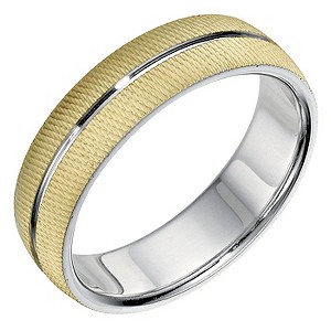 Together Bonded Silver and 9ct Yellow Gold 6mm Mens