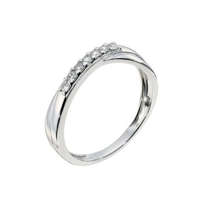 Platinum 0.15pt diamond crossover ring - Product number 9258930