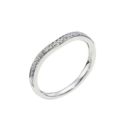 Platinum pave set diamond shaped wedding ring - Product number 9262644