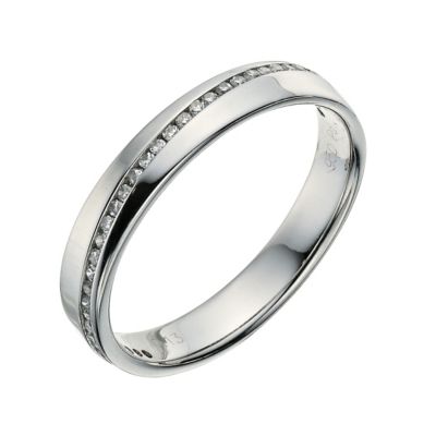 Palladium 950 13 point diamond set wedding ring - Product number ...