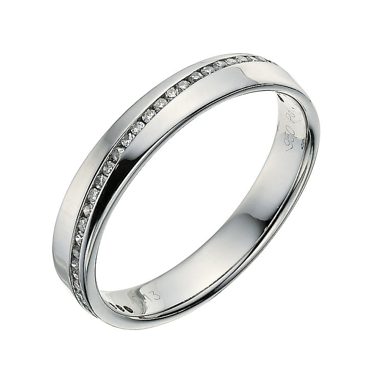 Palladium 950 13 point diamond set wedding ring - Product number ...