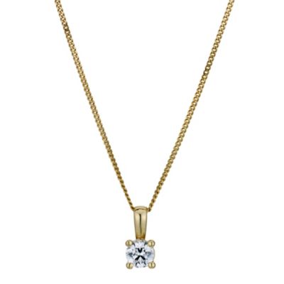 Silver & 18ct Gold Plated Swarovski Zirconia Pendant - Product number 9264981