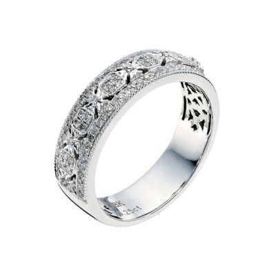 18ct white gold 1/4 carat diamond jubilee ring - Product number 9265198
