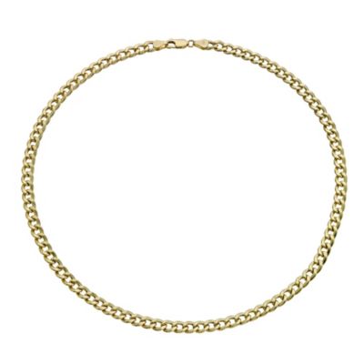 Together Bonded Silver & 9ct Gold Men's 22" Curb Chain - Product number 9268065