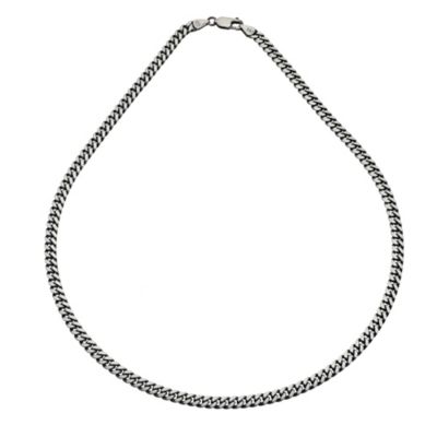 Men's silver oxidised necklace 20" - Product number 9271090