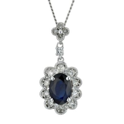 Jubilee 9ct white gold sapphire pendant - Product number 9272011