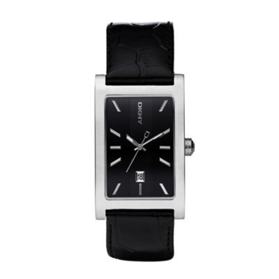 DKNY Men's Black Rectangular Dial Watch - Product number 9274286