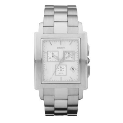 DKNY Men's Silver Square Dial Bracelet Watch - Product number 9274359