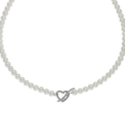 9ct white gold cultured freshwater pearl 18" necklace - Product number 9275126