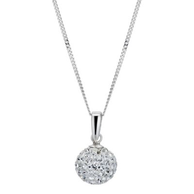 Silver crystal ball pendant - Product number 9275800