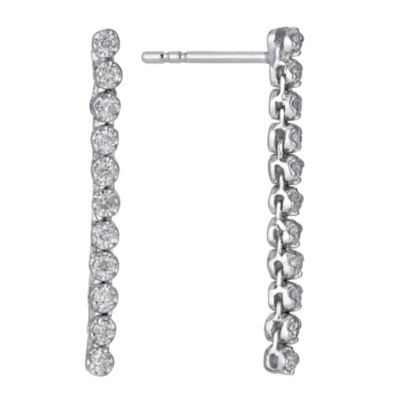 9ct white gold 0.33 carat diamond art drop earrings - Product number 9276866