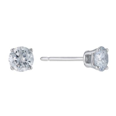 9ct white gold 0.66 carat diamond solitaire earrings - Product number 9277218