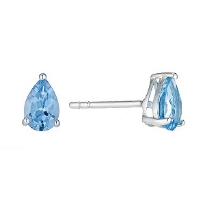 Silver & Blue Topaz Teardrop EarringsSilver & Blue Topaz Teardrop Earrings