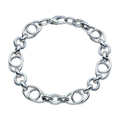 9ct white gold link fancy 7.5" bracelet - Product number 9278184