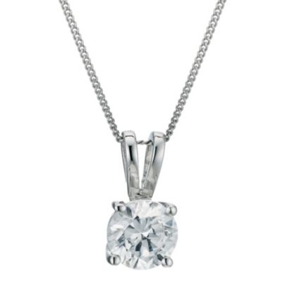 18ct white gold 3/4 carat diamond pendant - Product number 9278192