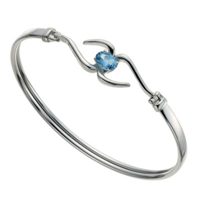 Viva Colour Silver & Blue Topaz Bangle - Product number 9278303
