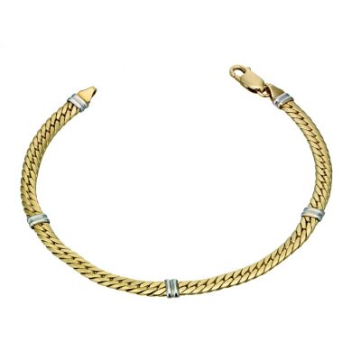 9ct yellow gold close curb 7.5" bracelet - Product number 9278761