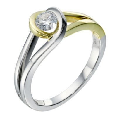 Love's Embrace 9ct yellow & white gold diamond ring - Product number 9278931