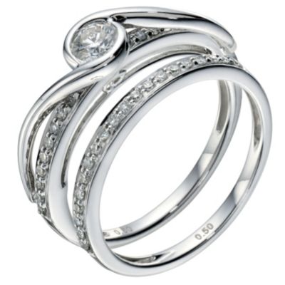 Love's Embrace 9ct white gold 1/2 carat diamond bridal set - Product number 9279245