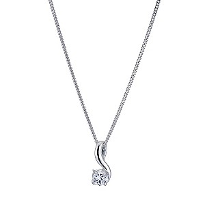 Sterling Silver Cubic Zirconia Loop Pendant