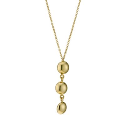 9ct yellow gold 3 bubble drop necklace - Product number 9280294