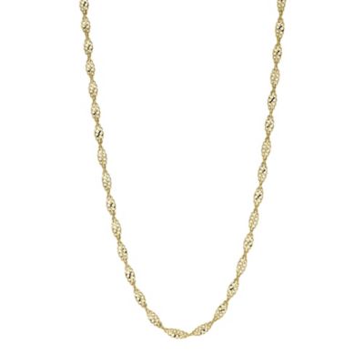 9ct yellow gold sparkle twist 17.75mm chain necklace - Product number 9280367