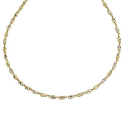 9ct two colour gold 18" necklace - Product number 9280383