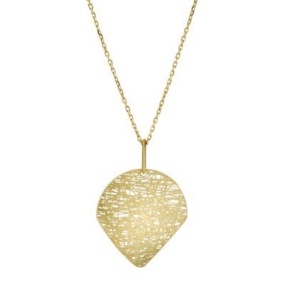 14ct yellow gold round twist pendant - Product number 9280480