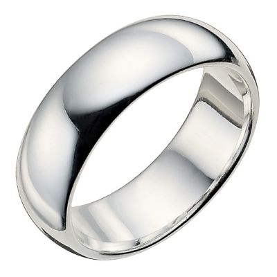 Men's plain silver ring 6mm - Product number 9282092