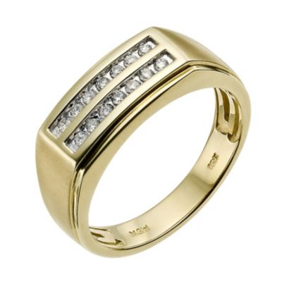 9ct yellow gold diamond ring - Product number 9282483