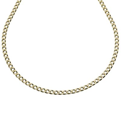 Men's 9ct yellow gold curb necklace 22" - Product number 9283013