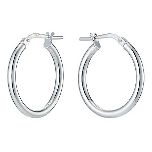 Silver Plain Hoop Earrings