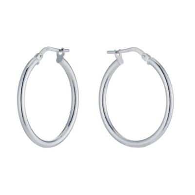 Silver Plain Hoop Earrings - Product number 9285326