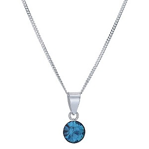 Viva Colour Silver & Blue Crystal Pendant