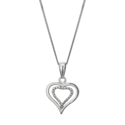 Silver Double Heart Pendant - Product number 9286438