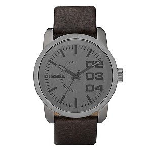 Diesel Men's Brown Leather Strap Watch