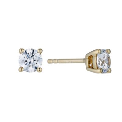 Silver & 18ct Gold Plated Studs Made With Swarovski Zirconia - Product number 9289259