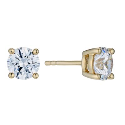 Silver & 18ct Gold Plated Studs Made With Swarovski Zirconia - Product number 9289267