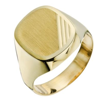 Together Bonded Silver & 9ct Gold Men's Engraved Ring